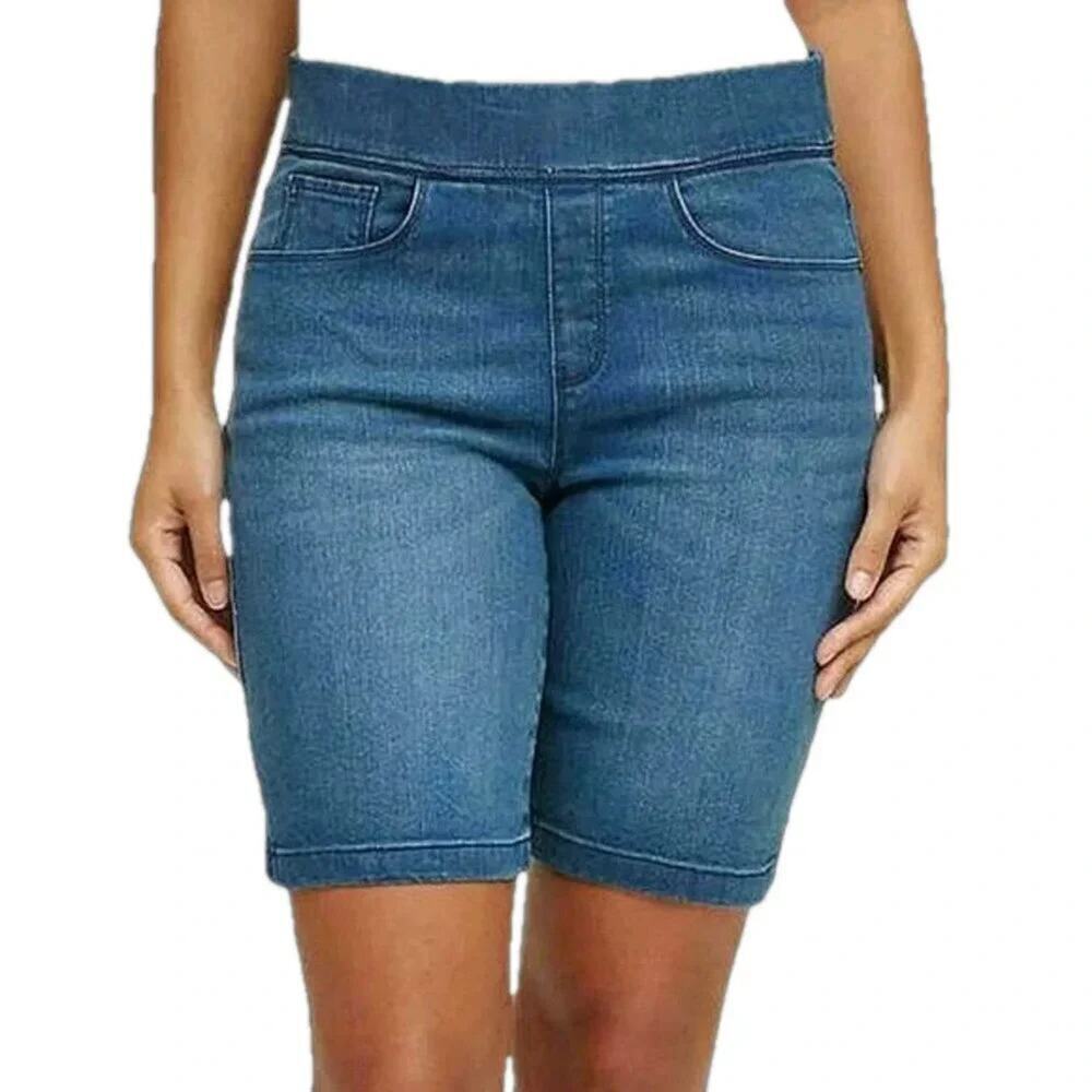 DKNY Women's Jean Shorts Bermuda Pull on Size Small NWT